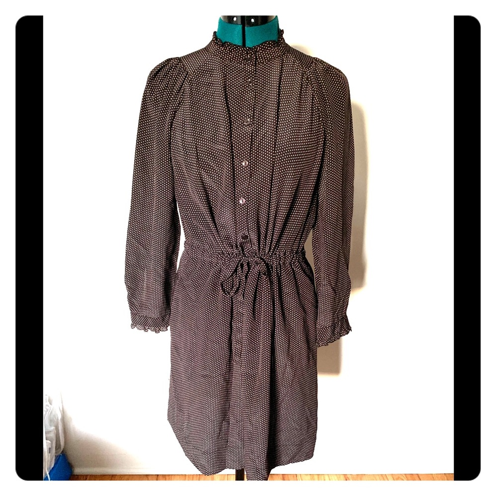 Rebecca Taylor black polka dot prairie dress